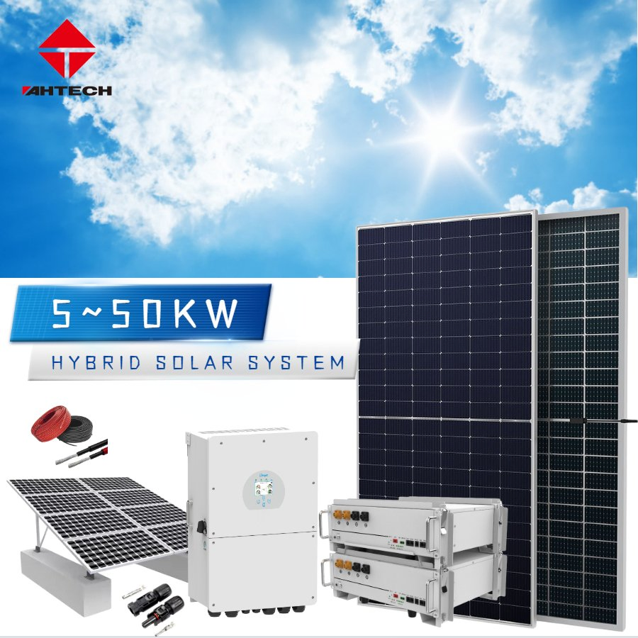Solar Power System New Hybrid Standard Norm Specification Solar Energy System 50kw 100kw Storage System Solar Mounting Home
