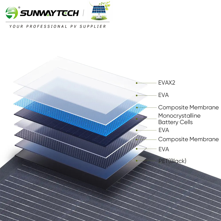 100W Flexible Solar Panel Sunway Flexible Thin Film Portable Solar Module Bendable