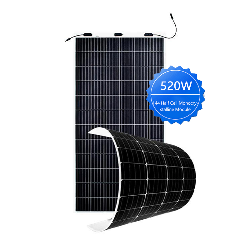 520W Flexible Solar Panel Ultra-Thin Panel Flexible Monocrystalline Solar Panel China Lightweight PV Module for Home