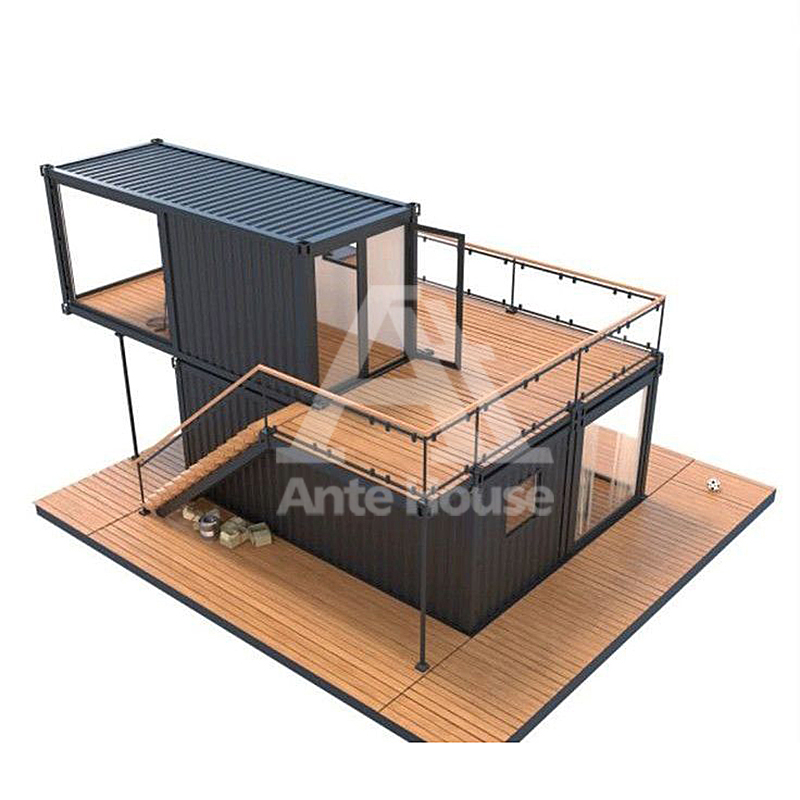 Custom 16ft Luxury Mini Container Cottage House Homes - Modern Mobile Prefab Light Steel Tiny House Flat Pack Villa