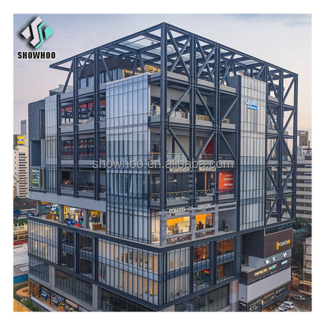 Pre-engineered Galvanized Metallic Factory Price 4 Story Prefabricated Multistorey Steel Structure Buildings Twostory Apartment