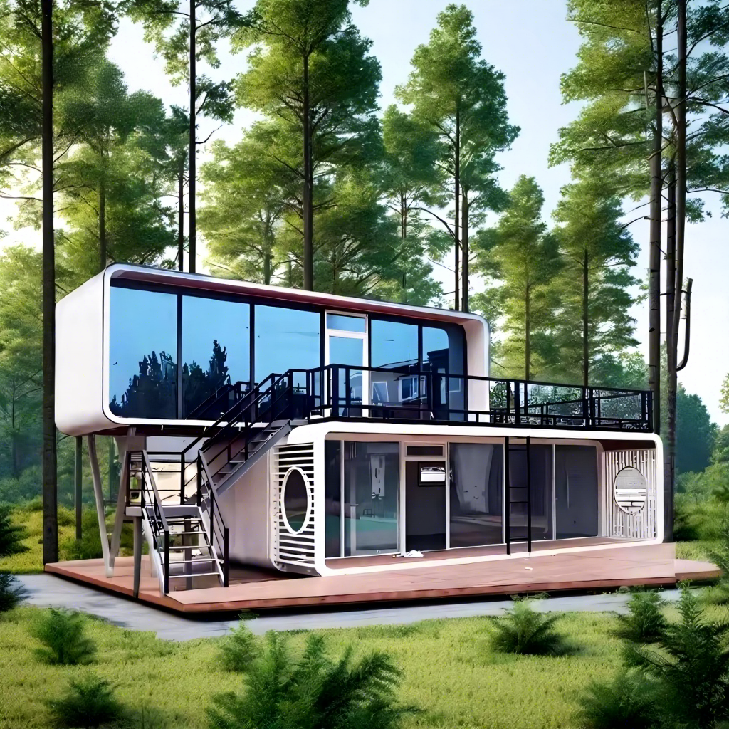 Luxury 20ft 40ft Apple Warehouse Modular Transportable Prefab Office Cabin