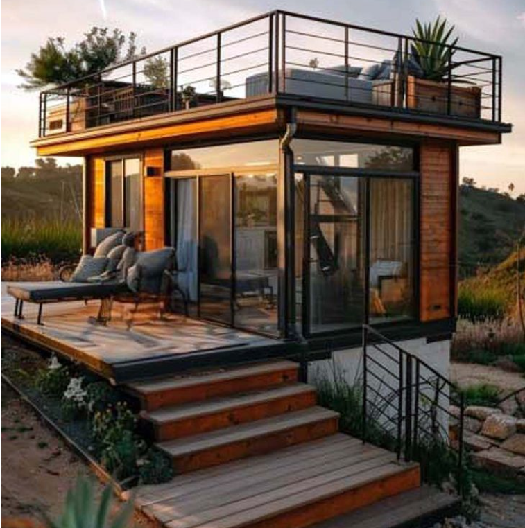 Fast Build Prefab Customized Design Luxury Three Bedrooms Eco-friendly Sandwich Panel Detachable Container House for Villa