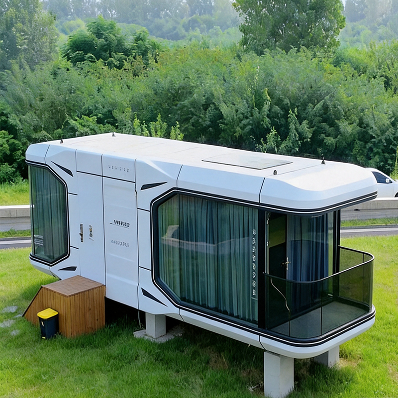Low Cost Modular Container House with Luxury Modern Design Smart Control System Intelligent Entry Door for School Use