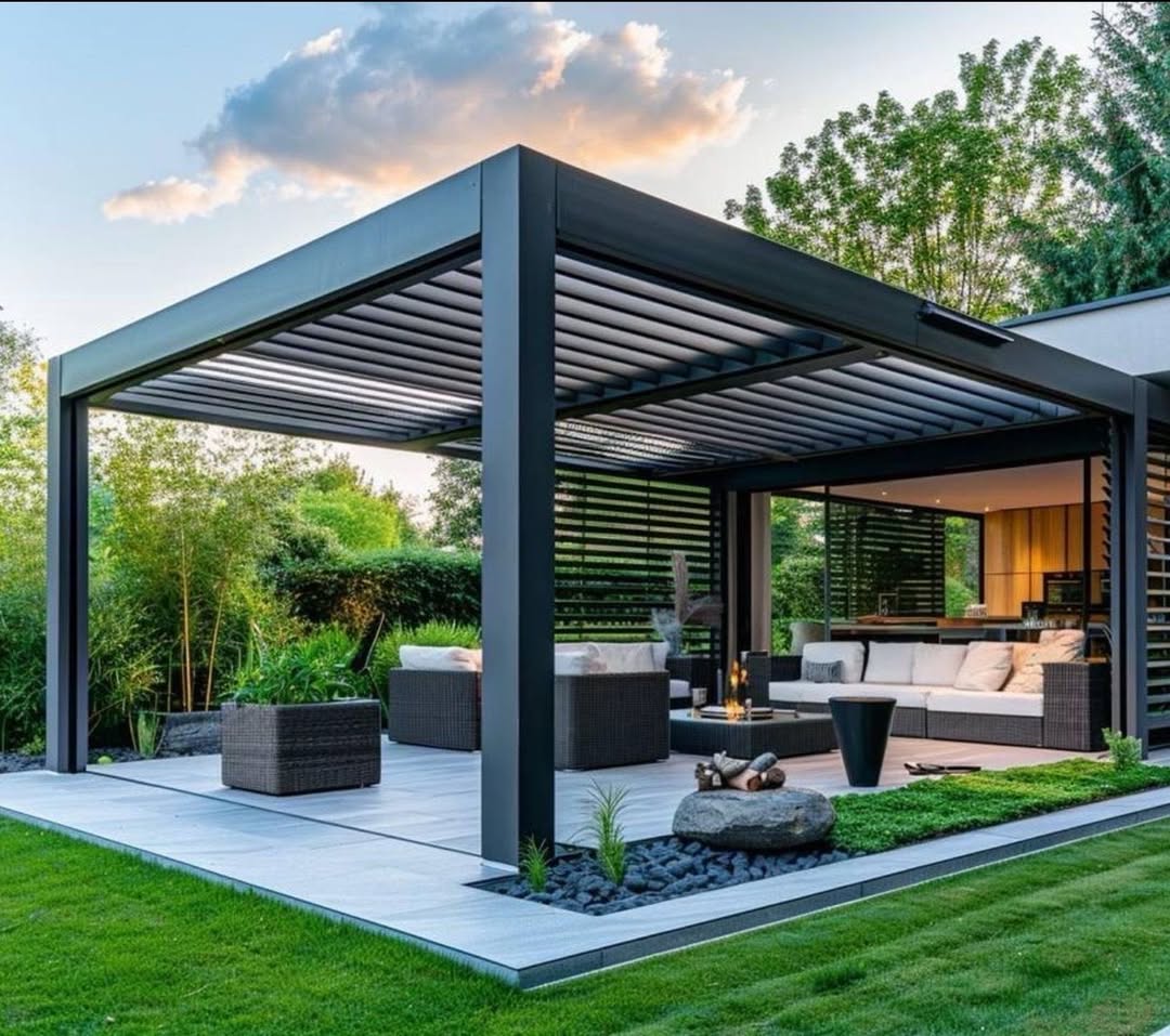 Electric Aluminium Outdoor Pavilion Louvered Roof Cover For Garden Gazebo Backyard Aluminum Motorized Prefabricated House
