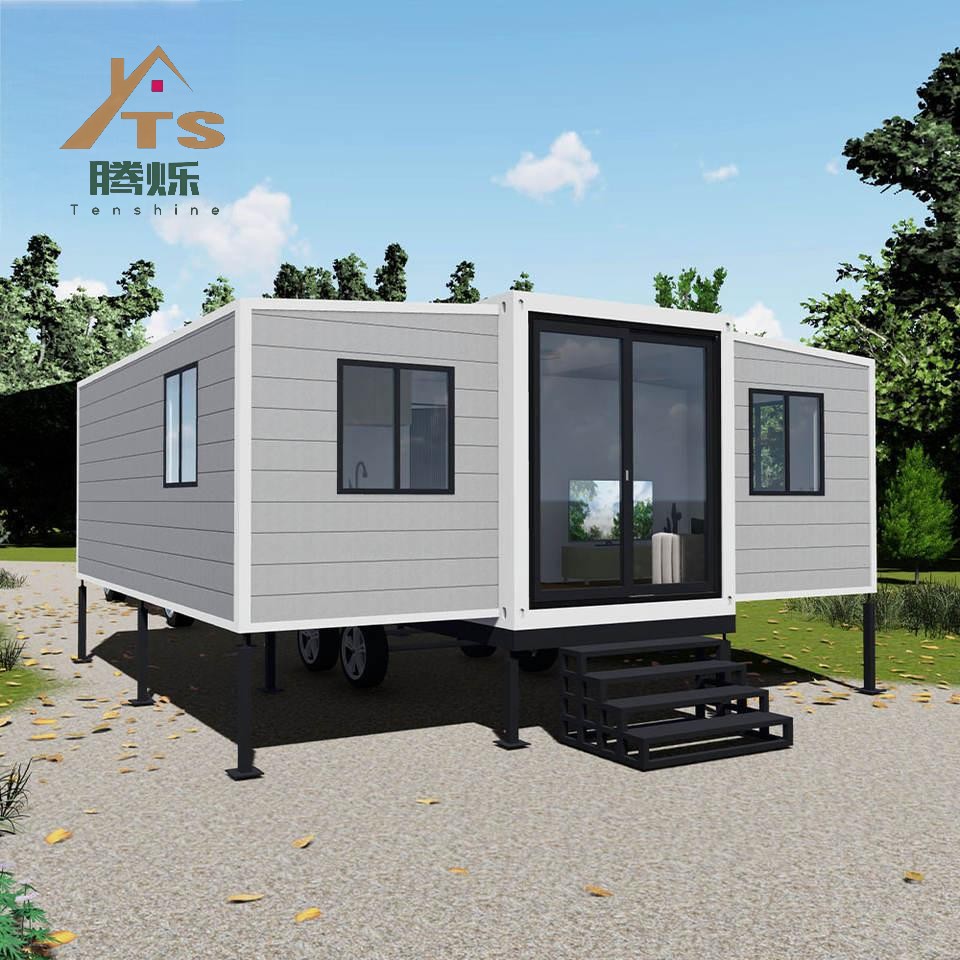 20ft Mobile Foldable Container Trailer House on Wheels for Scenic Retreat or Glamping Pod Energy-efficient Prefab Homes