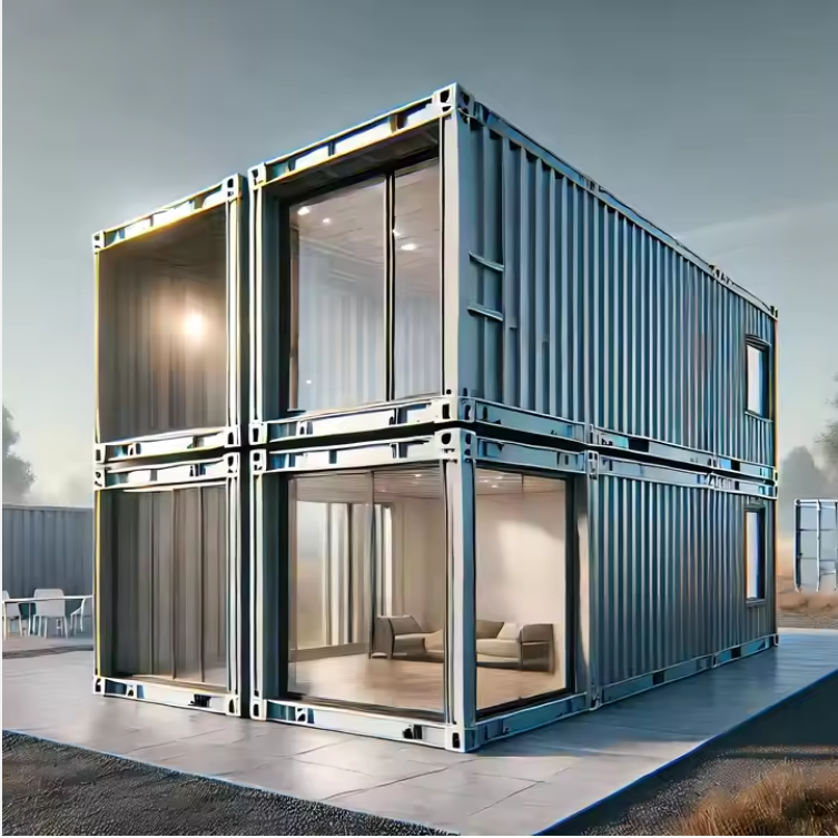 Modern Style Two Floor Detachable Shipping Container House Portable Movable Steel Prefab Detachable Container House