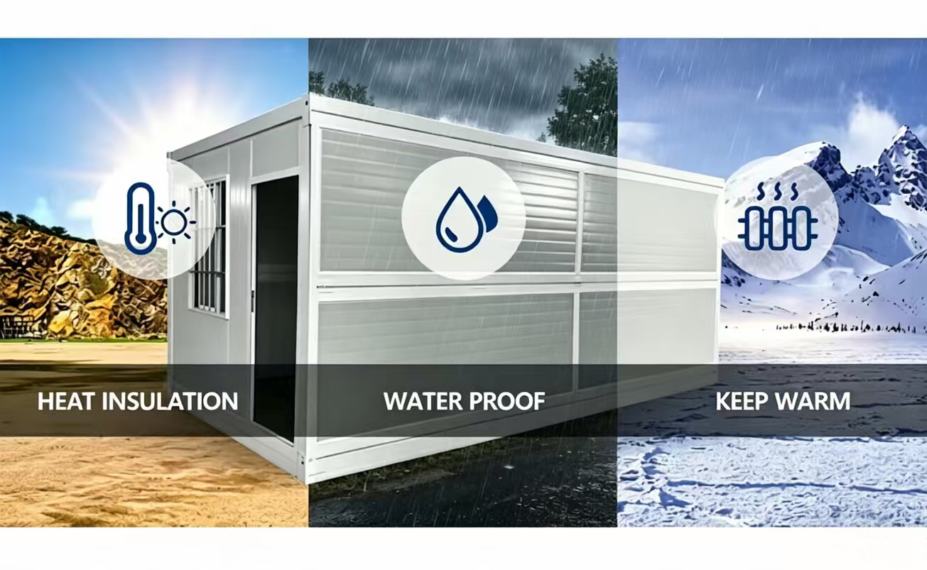 Security Foldable 20Ft 40Ft Expandable Container House Prefabricated Houses With Prefab Building Luxury Mobile Home Tiny House