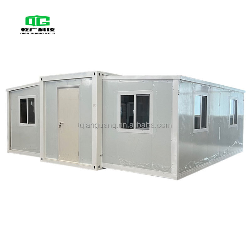 Contemporary White Outdoor Foldable Prefab House Home Made From Containers for Temporary Workers' Room for Villas