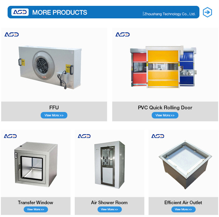 Purification Equipment Range - FFU, Shutters, Pass Box