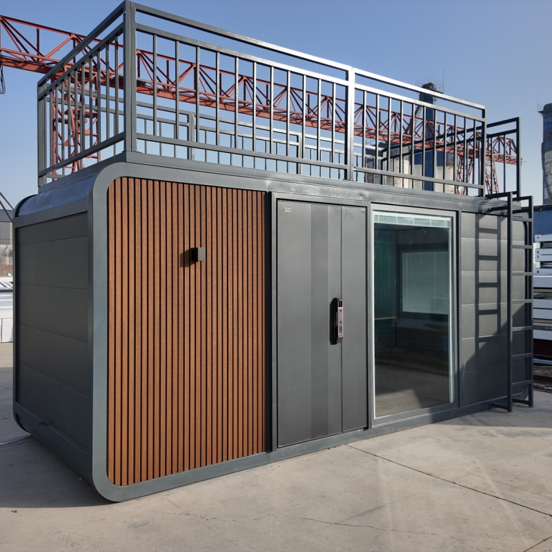 High End Custom Apple Cabin Portable Prefab Villa With Independent Bathroom Balcony Modern Glamping Camping Container House