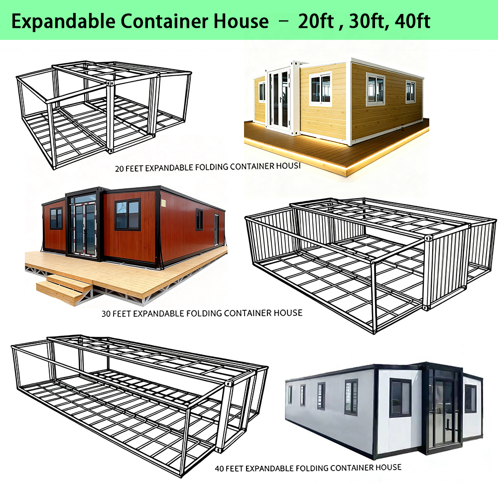 20FT Expandable Container House with Kitchenette Bathroom Prefabricated Modular Home Modern Luxury Villa Fast Build for Sale