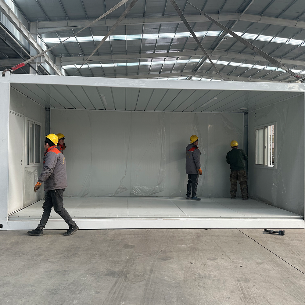 Customized Prefab Easy Build Movable Foldable House 20ft Prefab 1 Bedroom Office Tiny Apartment Z Shape Folding Container House