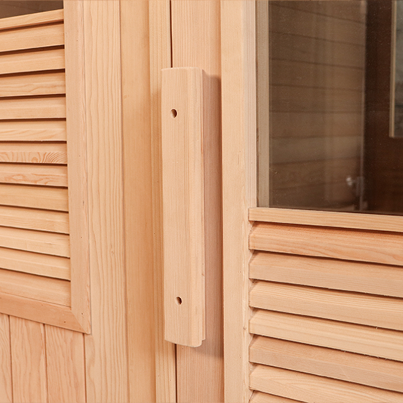 Nordic Style Weatherproof Outdoor Sauna Hut,4-6 Person Red Cedar Sauna House with Electric Heater, Rounded Design Backyard Sauna