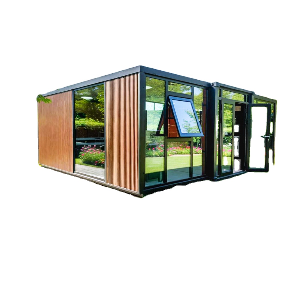 Custom 20ft Expandable Container House Two Bedroom Prefab Folding Outdoor Home for Construction Real Estate