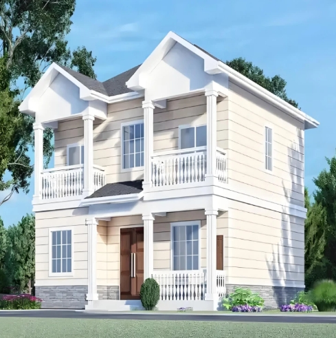 Luxurious Two-Layer Modular Light Steel Frame Living Villa for Quick Assembly