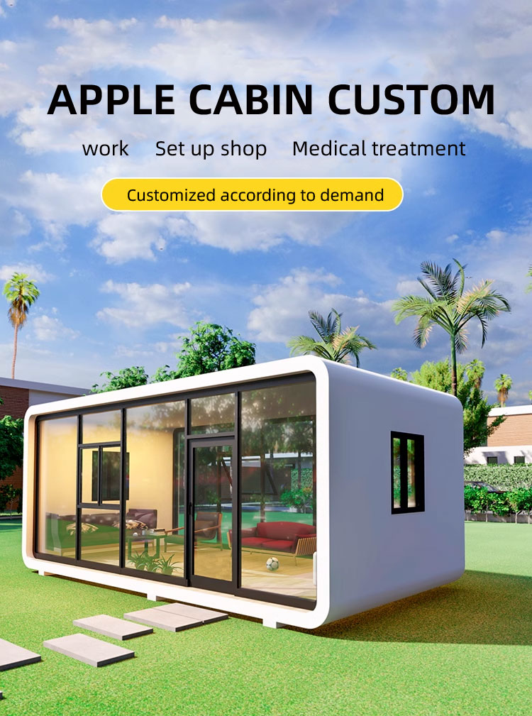 Modern Deluxe Double-Deck Steel Container Cottage Prefab Holiday Hotel Office Villa for House Apple Cabin Homestay Use
