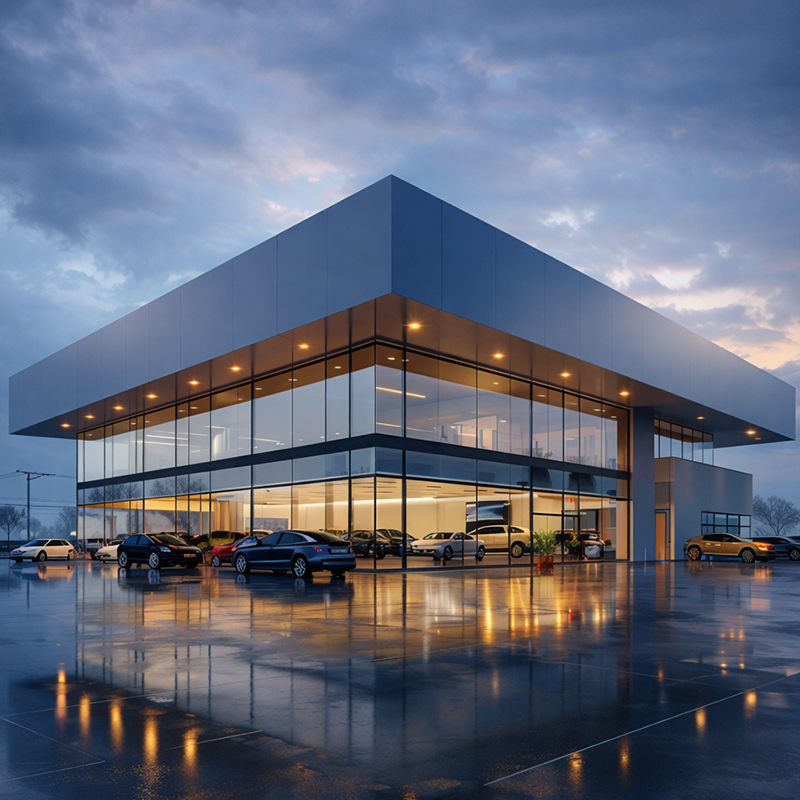 Prefab Customized Steel Structure Commercial Building 3d Model Design Office Showroom Exhibition Hall Shopping