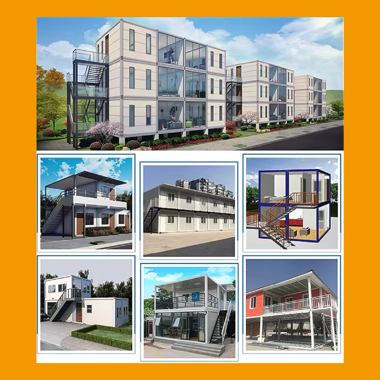 Modern Flat Pack 20ft Steel Container House Detachable Luxury Home Ready Mobile Outdoor Storage Bedroom Supermarket Use