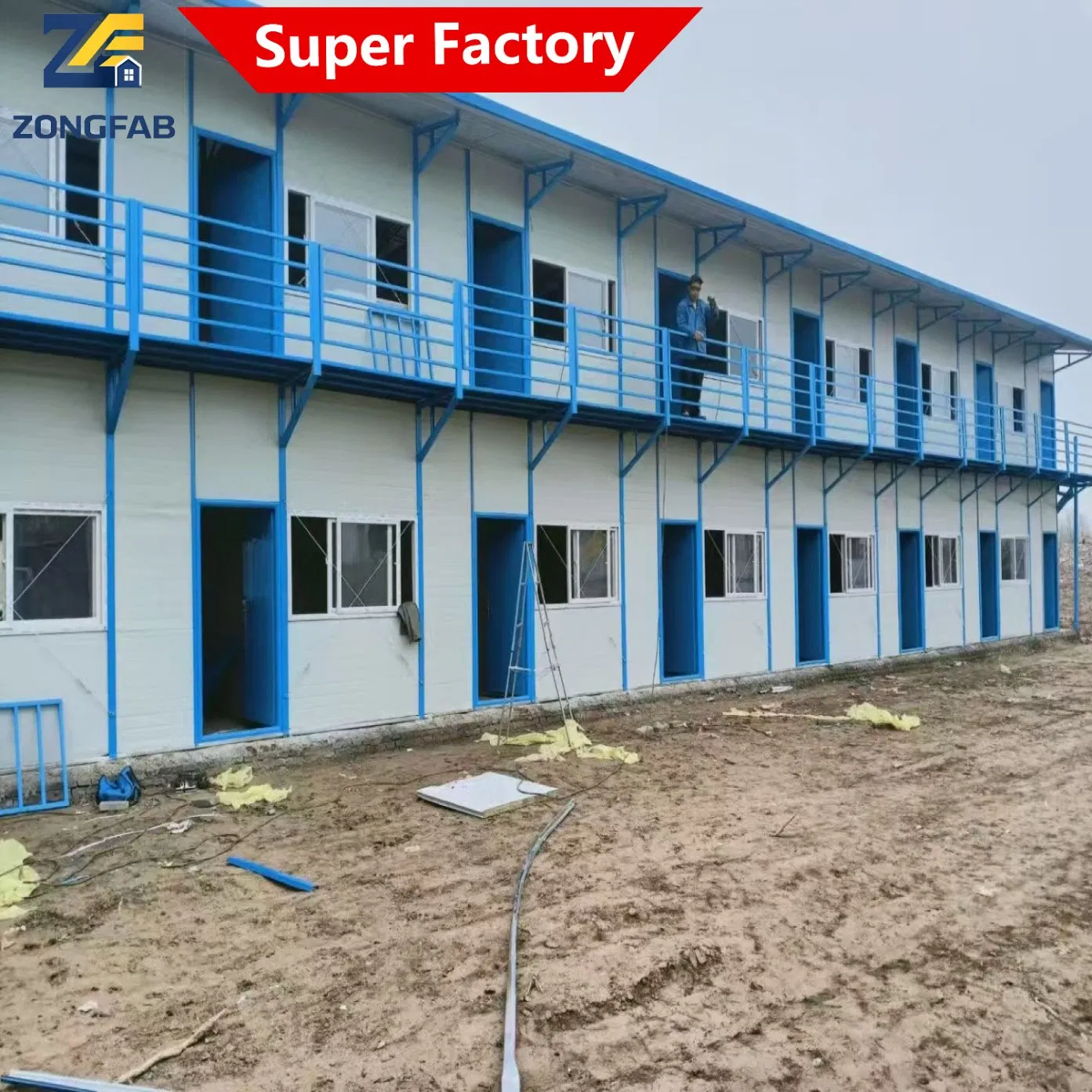 Easy Install Modular Sandwich Panel Building for Temporary Camps and Worker Accommodation Needs