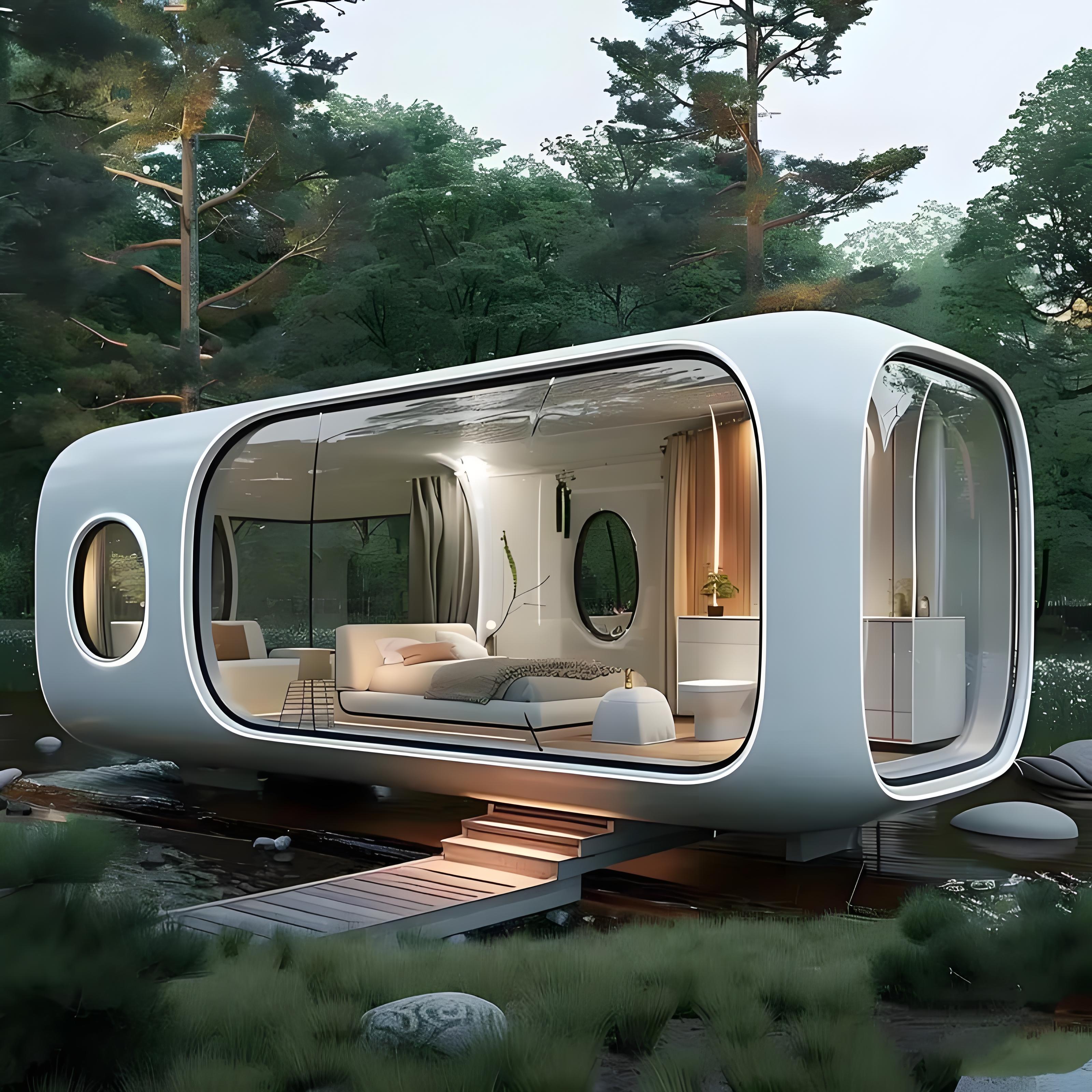 Factory Affordable Vacation Luxury Mini Mobile Home, Durable Time Saving Mobile Modular Home