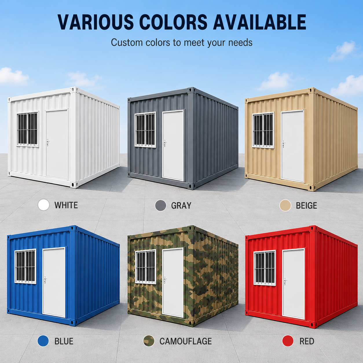 Portable Prefabricated 20ft Shipping Container Homes Luxury Modular Prefab Detachable Container House Sandwich Panel Apartment