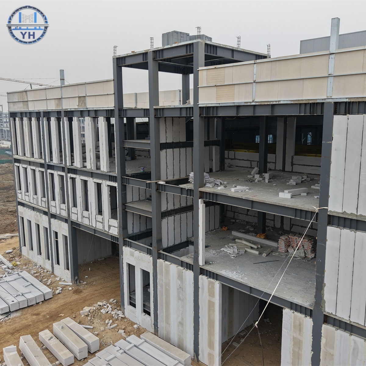 Multi Story Hospitals Schools Office Buildings Apartment Customized Steel Structure Integrated Construction Engineered Building
