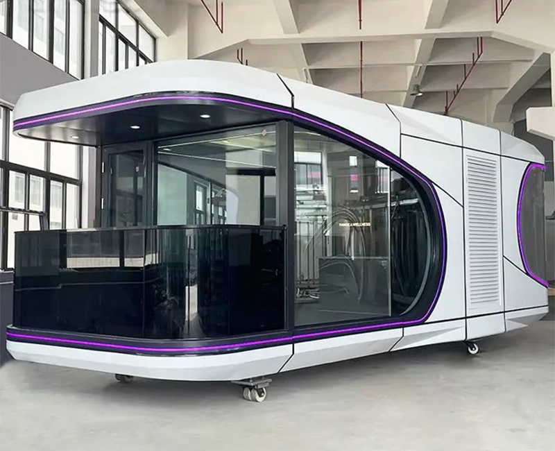 Prefabricated Steel-framed Two-bedroom Capsule-style Houses Suitable for Villas and Resorts