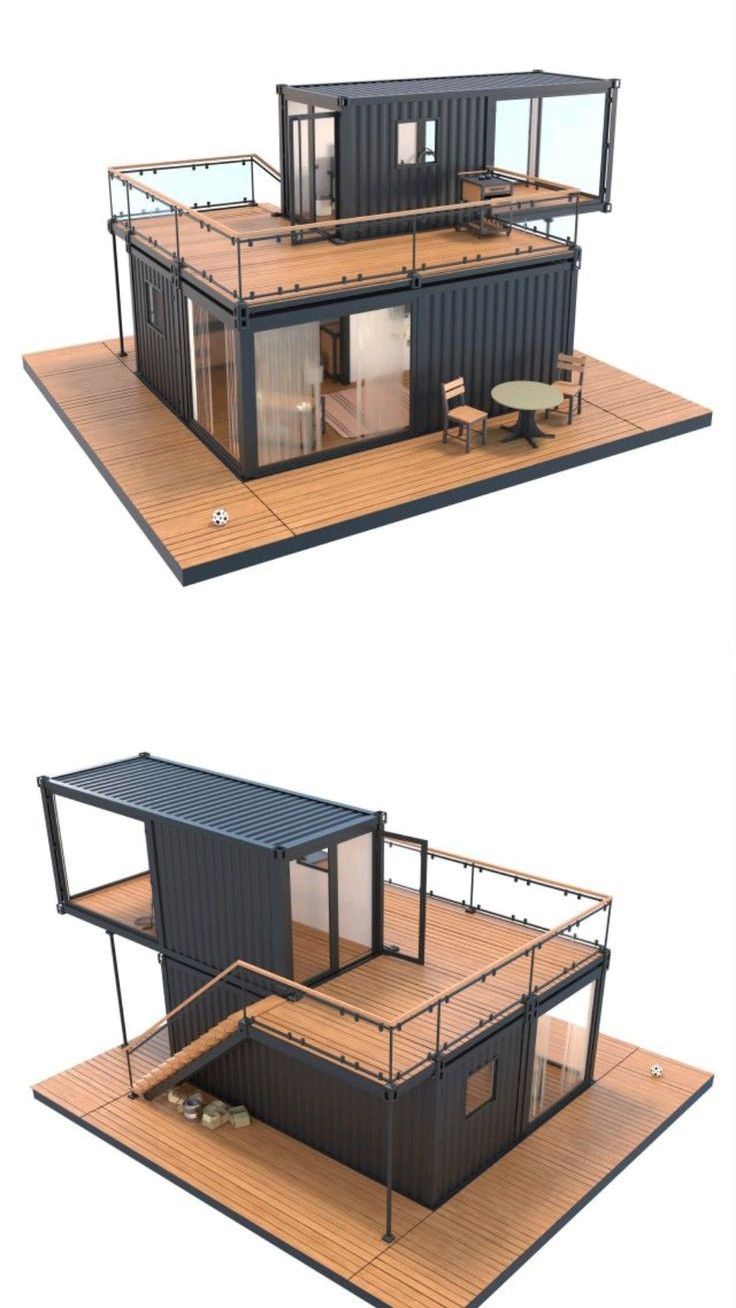 Custom 16ft Luxury Mini Container Cottage House Homes - Modern Mobile Prefab Light Steel Tiny House Flat Pack Villa