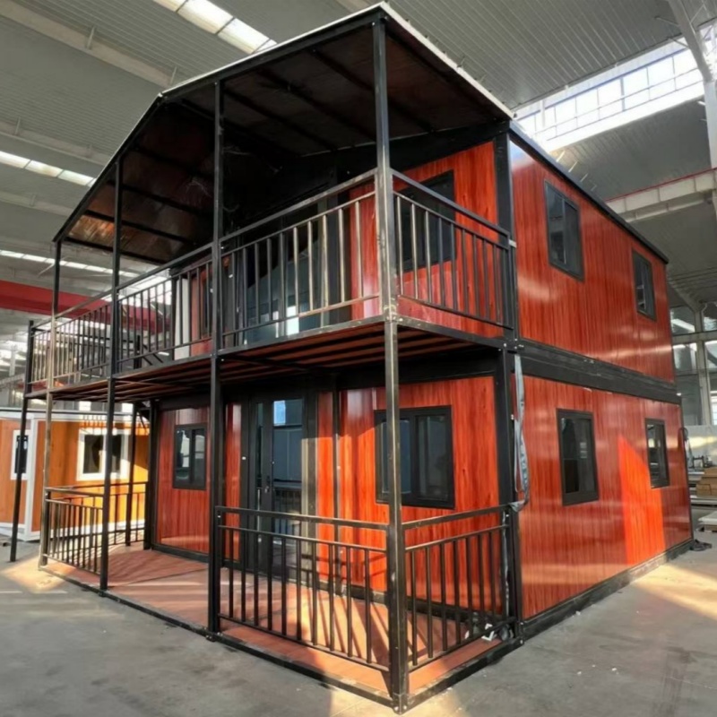 Luxury 20ft Double Wing Expandable Container House Waterproof Prefab Modular Home For Two-story Villa Family Outdoor Living