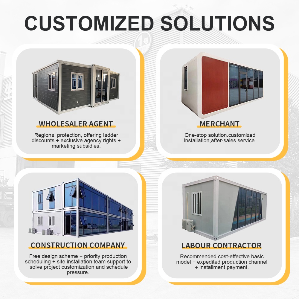 WinFair Luxury Flat Pack Granny House Apartment Casas Prefrafricadas Para Hotel Container Home Modular House 40Ft New Villas