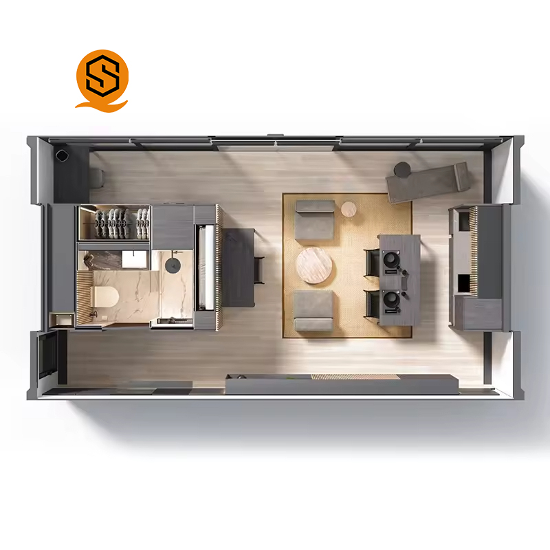 Modern Design Space-Saving Container House 20ft 40ft Multi-storey Housing Prefabricated Container House Luxury Villa House