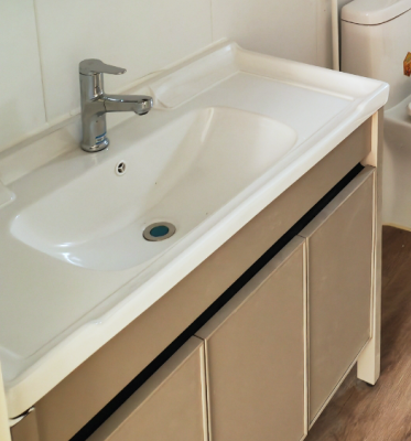 Basin with faucet