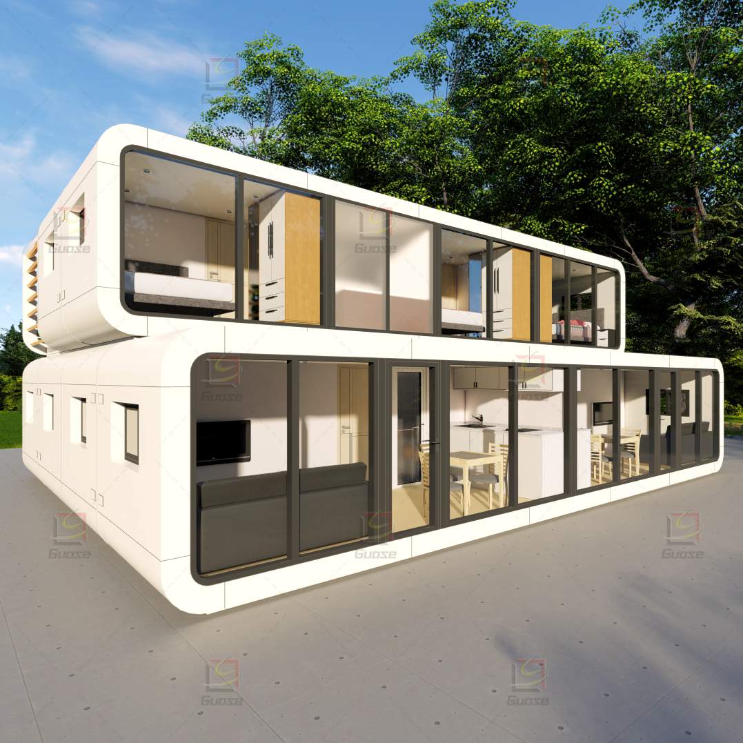 Customized Modular Design Prefab House-Outdoor Apple Cabin for School Office Use Prefabricated Container Houses for Living