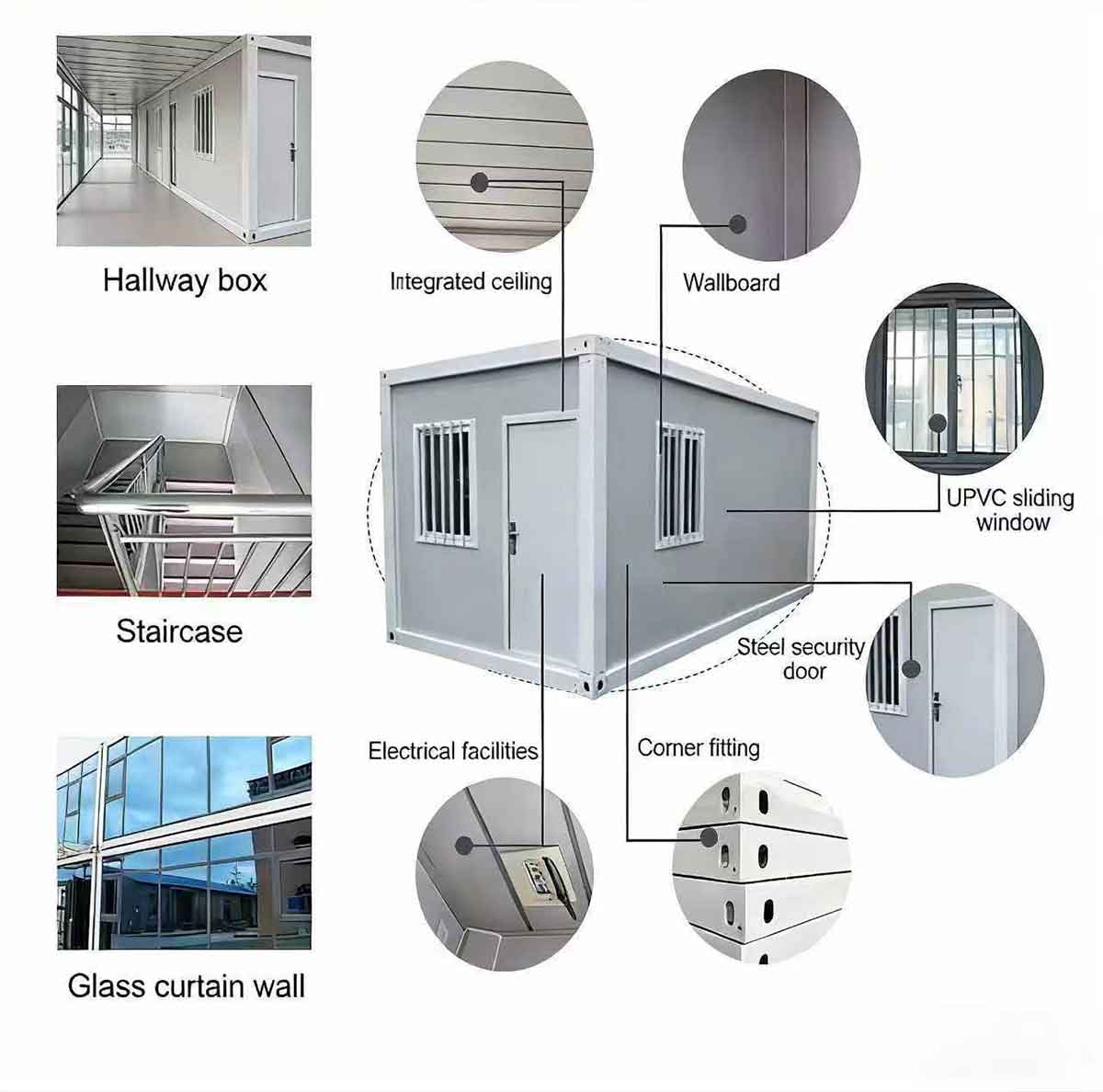 Factory Price Modern Luxury 20ft 40ft Flat Pack Container Module House Eco-friendly Villa Prefabricated Modular Prefab Home