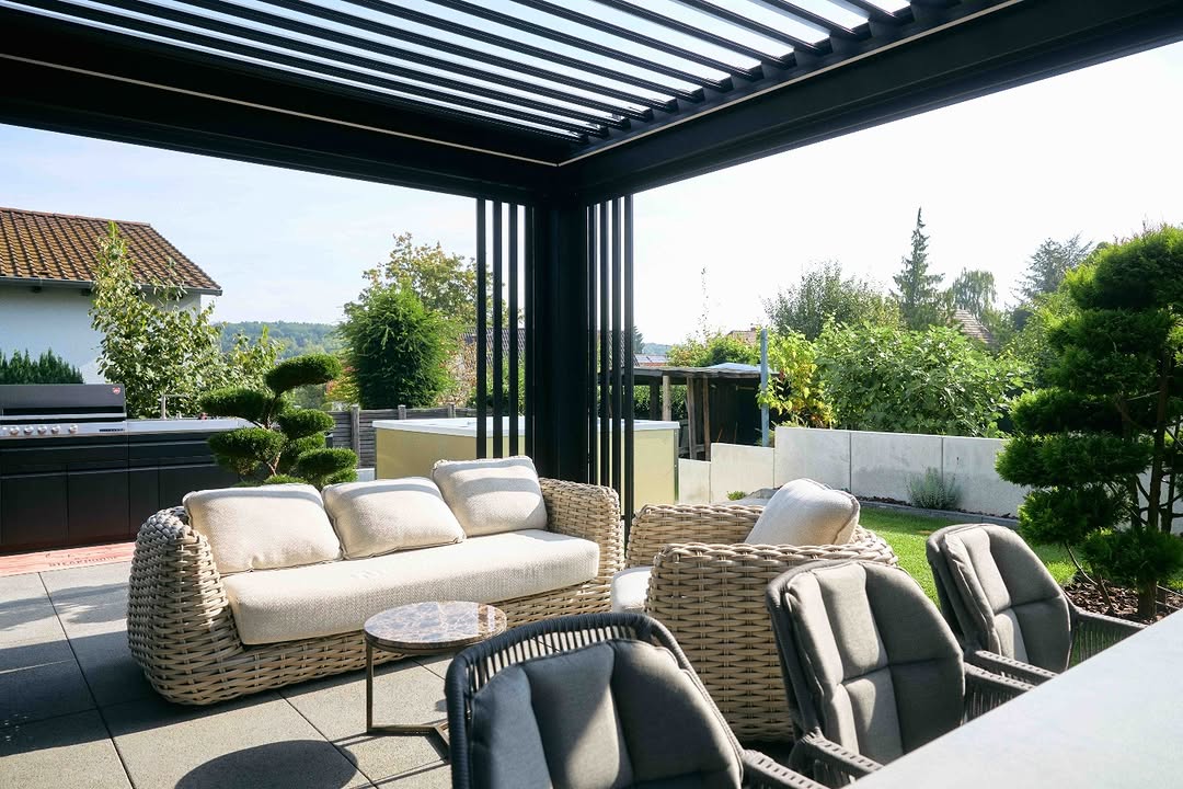 Electric Aluminium Outdoor Pavilion Louvered Roof Cover For Garden Gazebo Backyard Aluminum Motorized Prefabricated House
