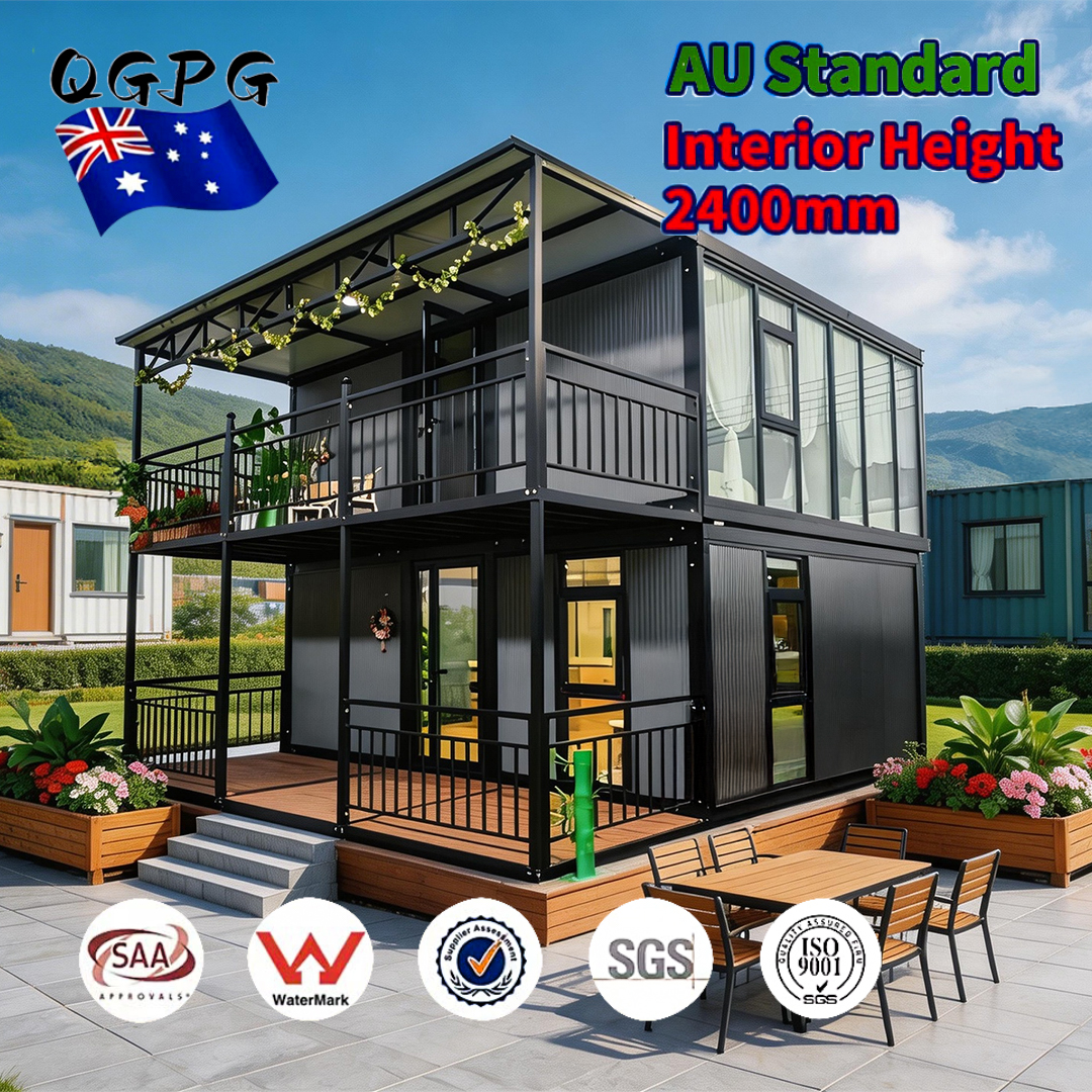 AU Standard 2 Story Luxury Modular House High Quality Backyard 20ft Prefab Expandable Container House Granny Flat Home