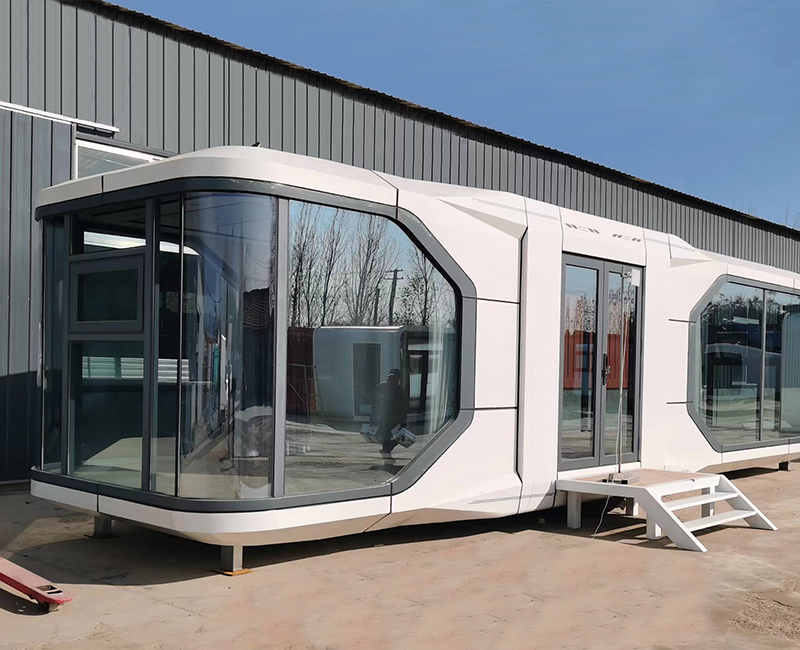 Prefabricated Steel-framed Two-bedroom Capsule-style Houses Suitable for Villas and Resorts