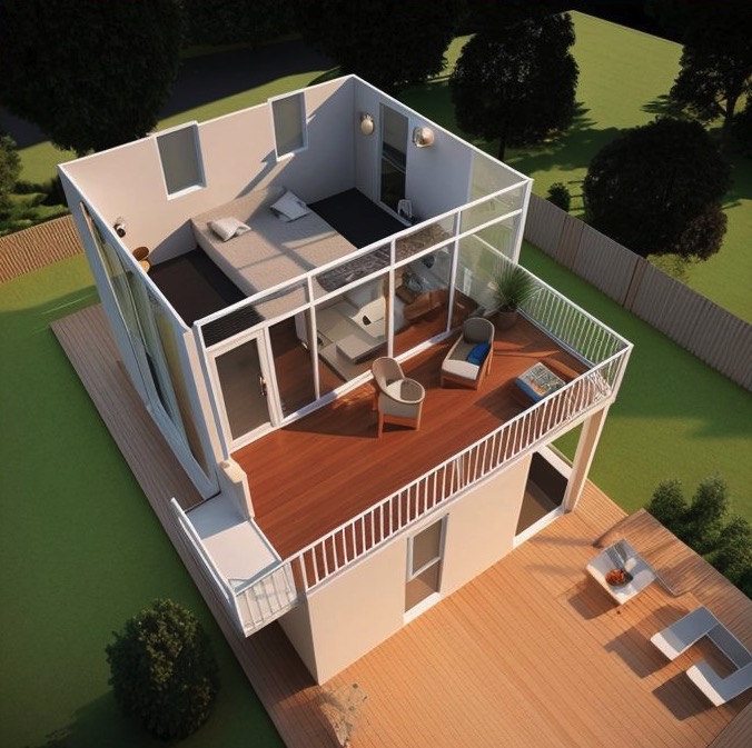 Fast Build Prefab Customized Design Luxury Three Bedrooms Eco-friendly Sandwich Panel Detachable Container House for Villa