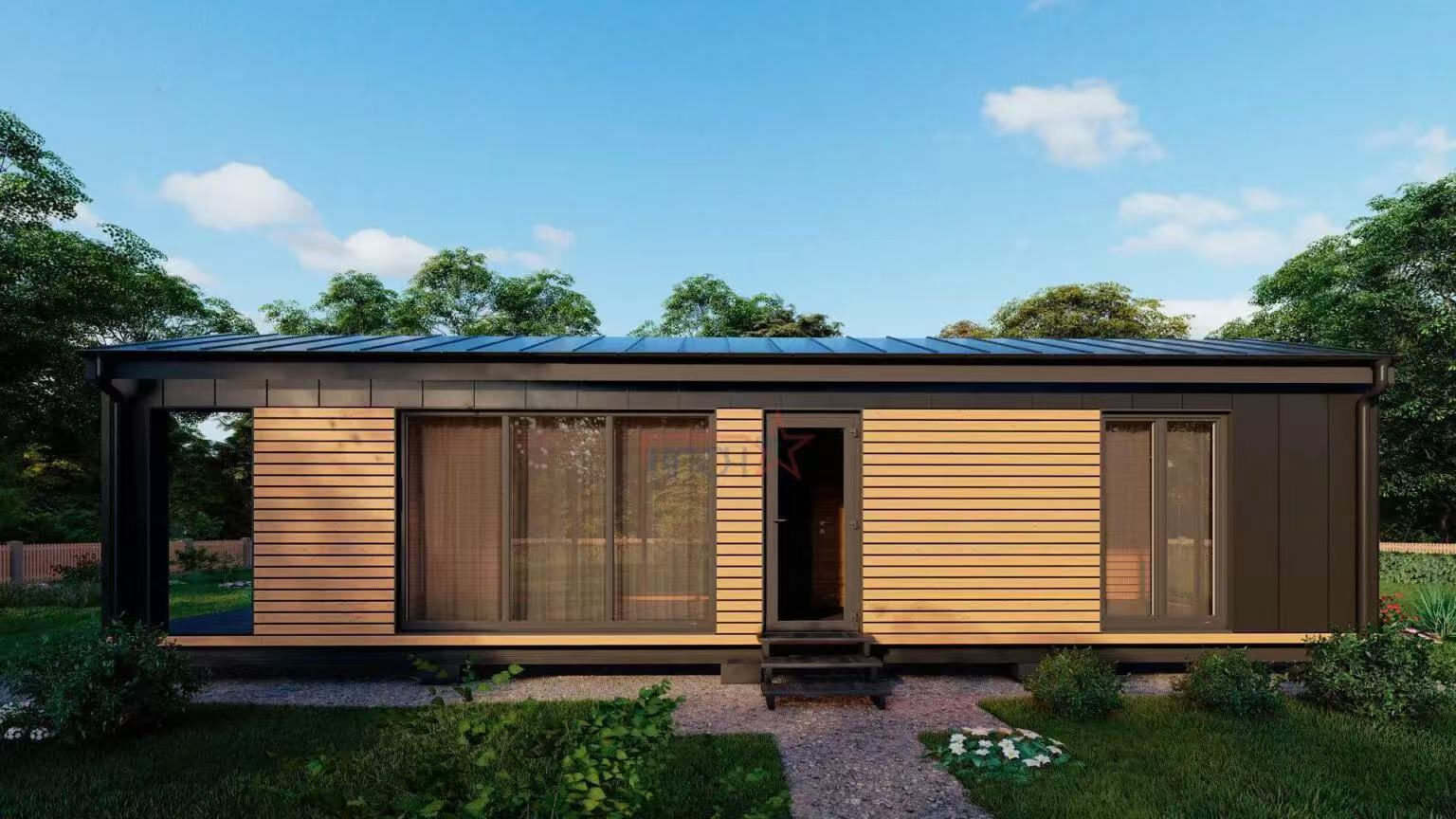 Luxury Prefabricated Steel Structure Wooden Villa/Hotel Garden Shed Prefab Houses Modern European Log Cabin/Office Building
