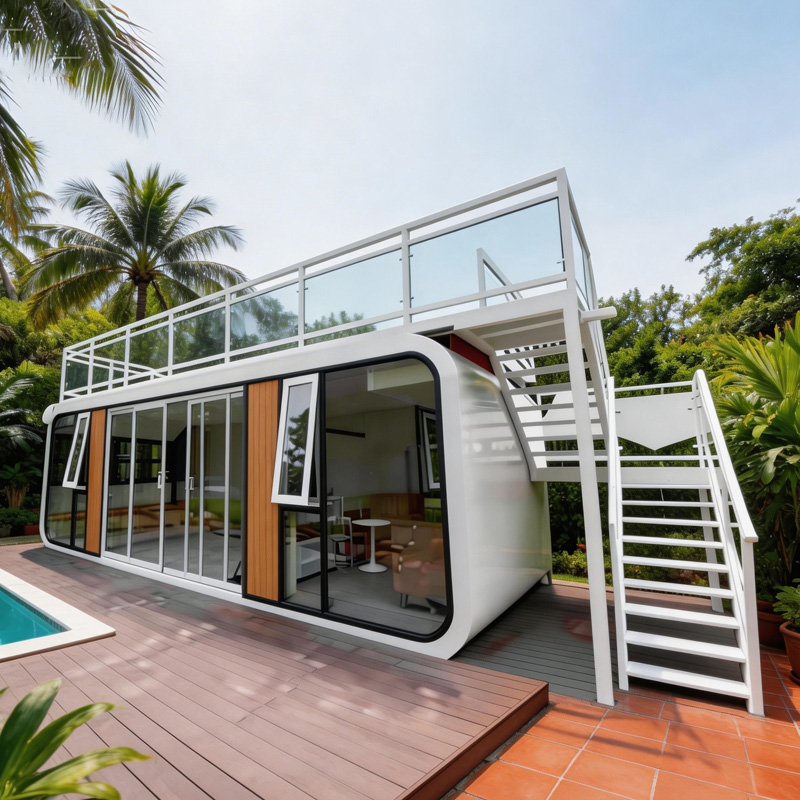 Customization Explosive Models 20ft Apple Cabin Waterproof Insulated Prefabricated House Customized Mobile Tiny Home