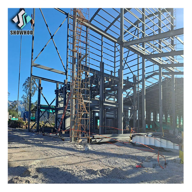 Pre-engineered Galvanized Metallic Factory Price 4 Story Prefabricated Multistorey Steel Structure Buildings Twostory Apartment