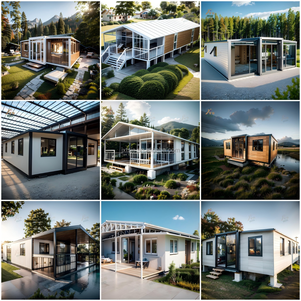 20ft & 40ft Expandable Prefabricated Steel Container Villa 2-4 Bedrooms with Deck for Hotels for Sale in Kenya