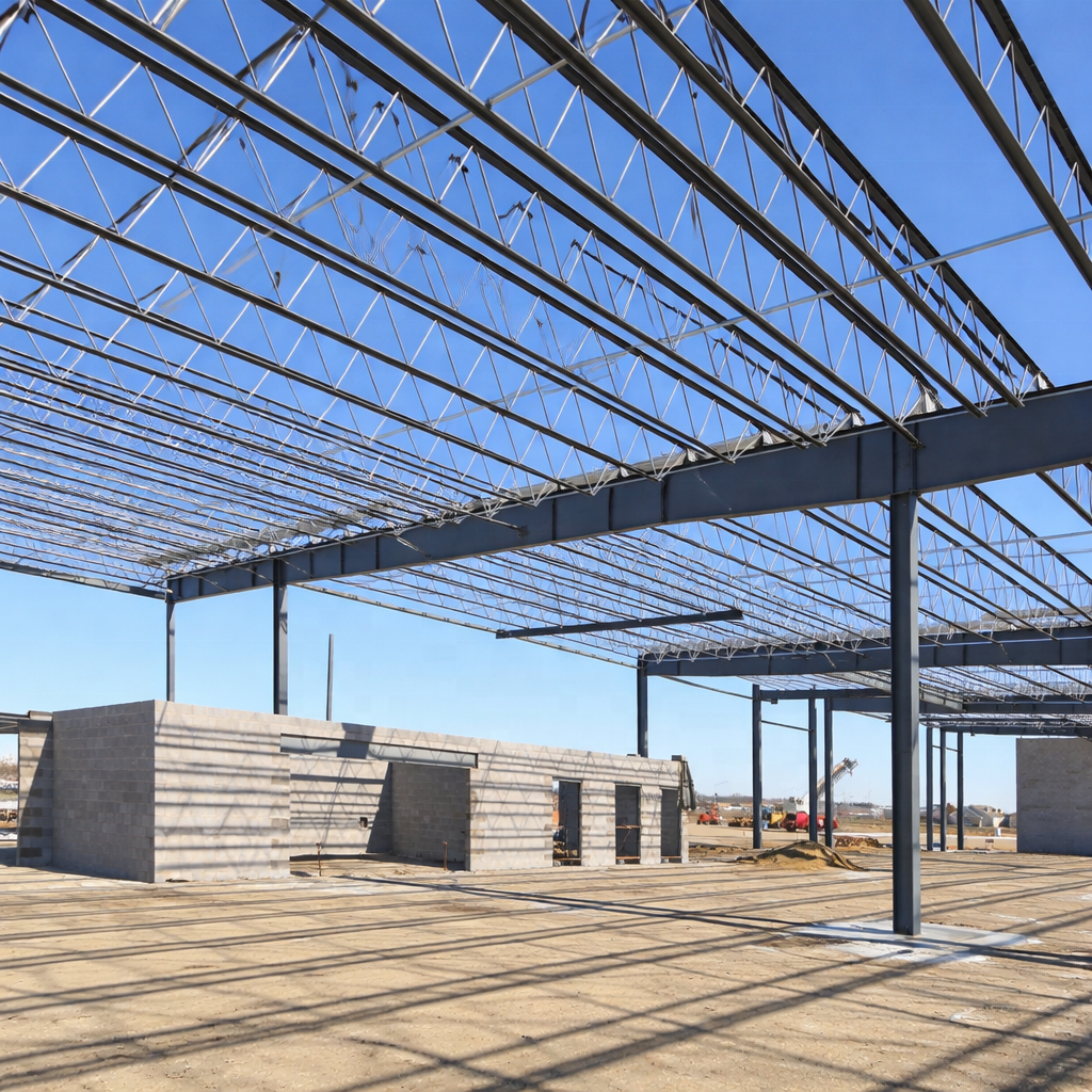 Cheap Price Light Weight Modern Prefabricated Steel Structure ISO9001 Certified Shopping Mall Hall Warehouse Office Building