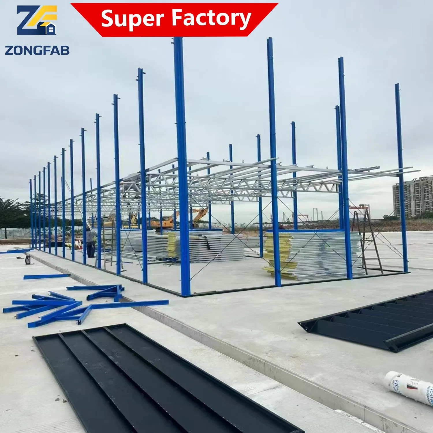 Easy Assembly Prefab Sandwich Panel Building for Temporary Camps and Worker Housing Solutions