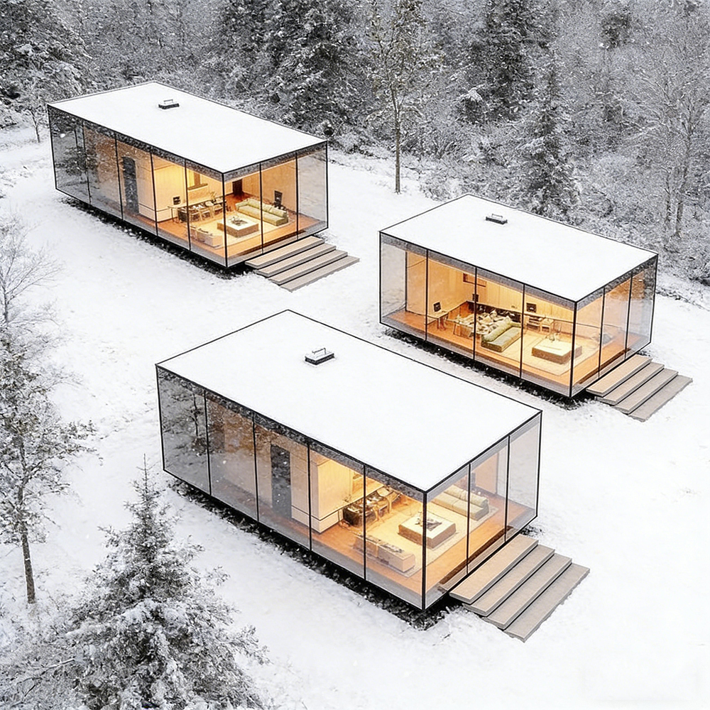 Cold Weather Smart Steel Structure Tiny House High Ceiling Prefabricated Sleeping Pods Capsule Hotel Apartment Luxury