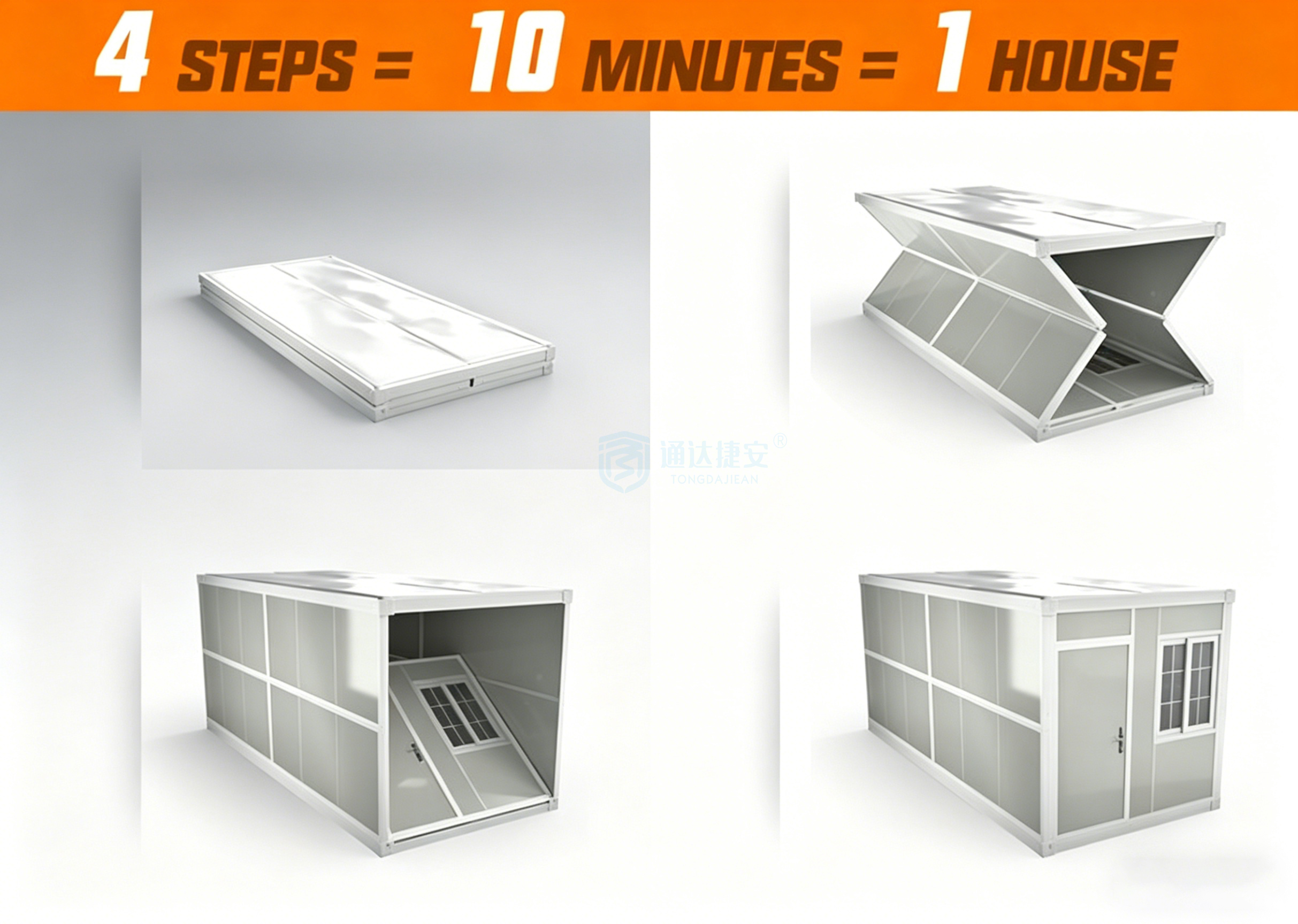 Folding House Prefabricated Homes Prefabricated Container House Expandable Container House Tiny House with Kitchen and Bathroom