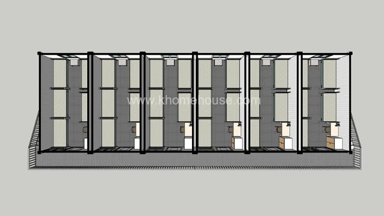 Low Cost Construction Site Housing Solutions 20FT Container House for Labor Camp