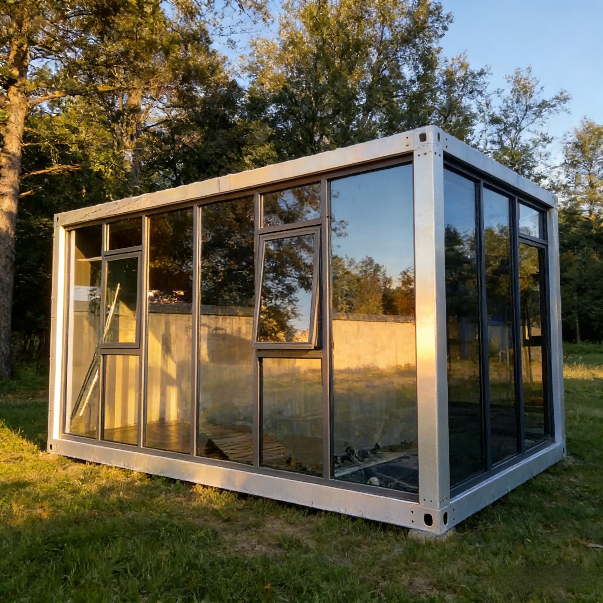 Flat Pack Modern Prefab Office Container House With Detachable Steel Storage For Office Building &amp; Hotel Use