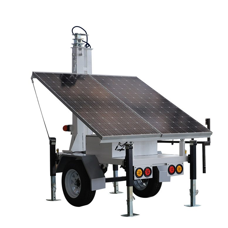Mobile Folding Solar Power Generation Trailer Mobile Solar Generator Trailer
